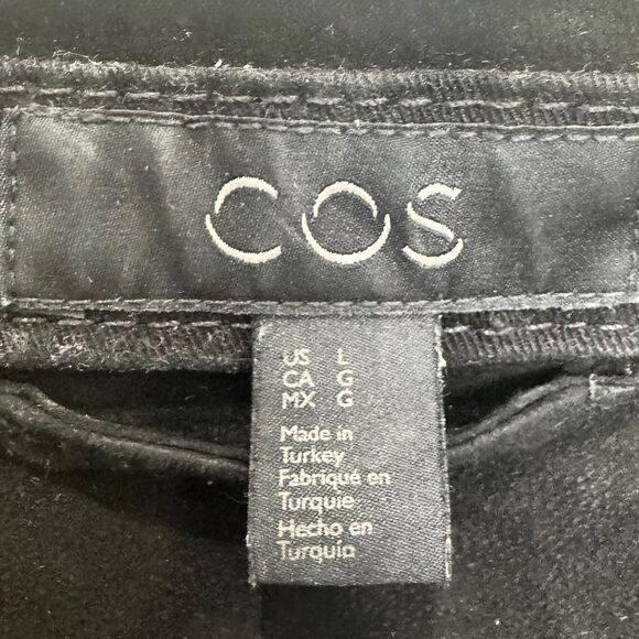 COS Relaxed Suede-Cotton Overshirt in black - Picture 15 of 15